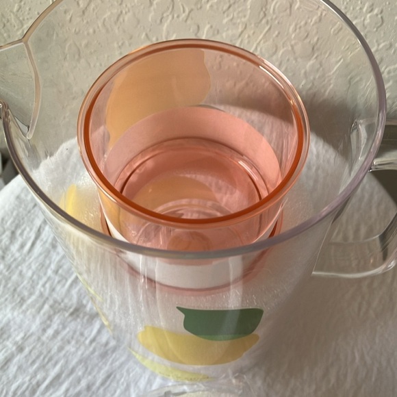 Kate Spade: Lemons Nesting Plastic Pitcher & 2 Glasses- set of 3 - Picture 16 of 16